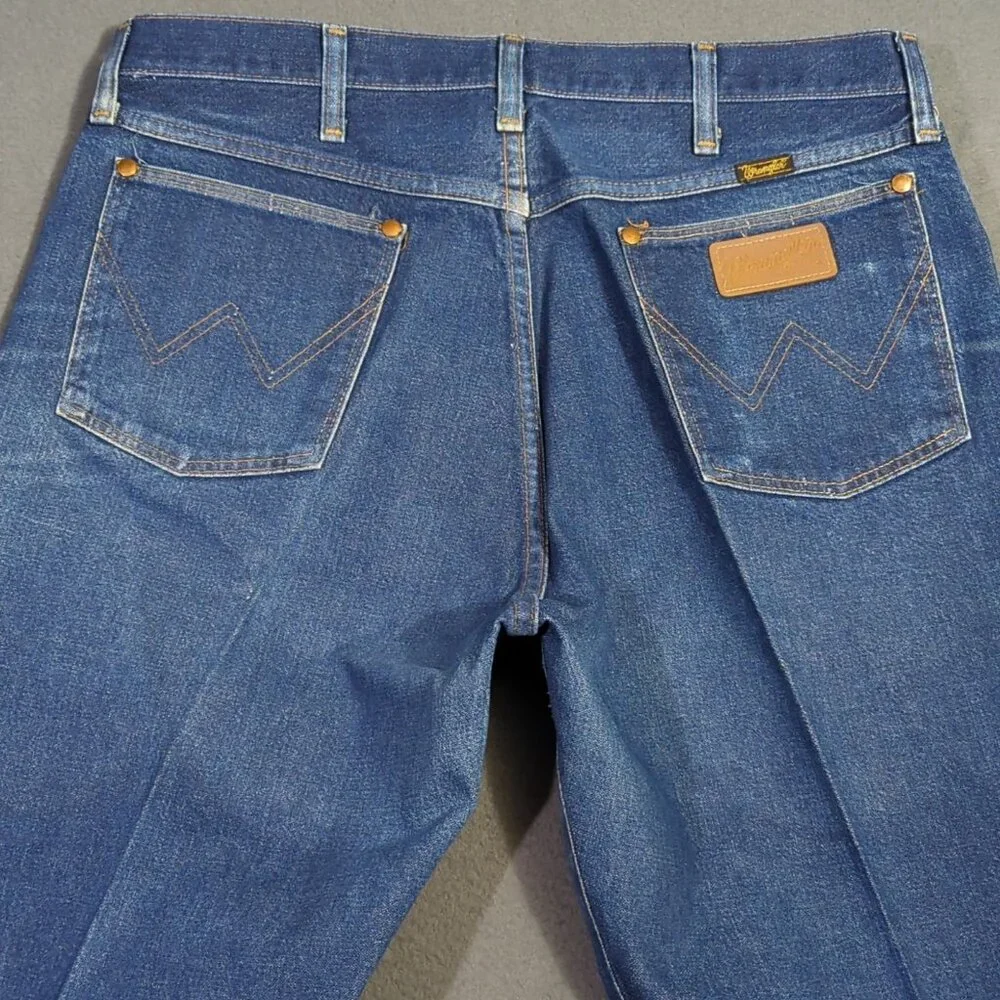 Wrangler VTG Jeans Men's 38x33 Fits 34x33 Blue 13MWZ Cowboy Cut Western USA Made